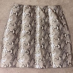 Wild Honey PU Snake Skirt